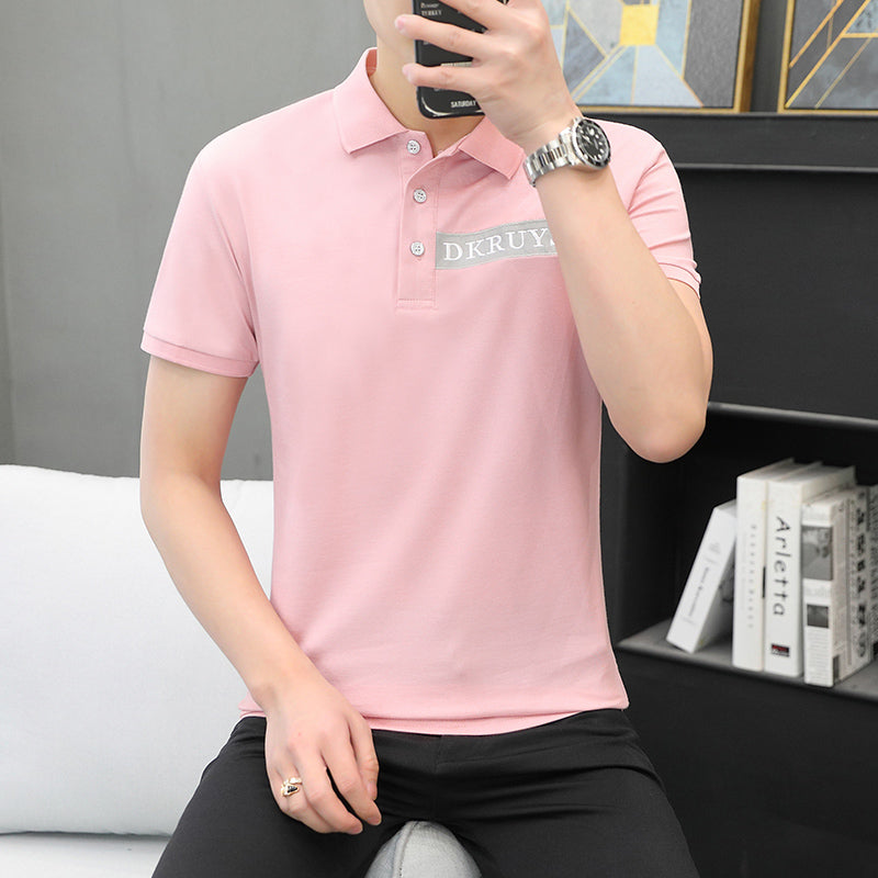 CBEJH2305-403-1B 短袖襯衫領男士夏季POLO衫潮流帥氣翻領半袖上衣(4色)