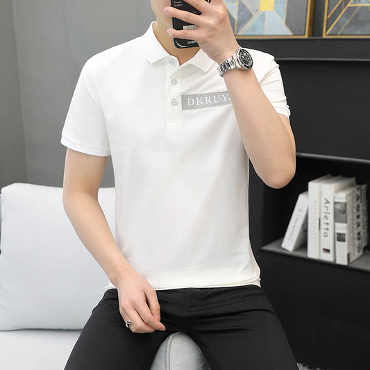 CBEJH2305-403-1B 短袖襯衫領男士夏季POLO衫潮流帥氣翻領半袖上衣(4色)