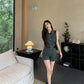 CGS11161-73B 牛仔鹽系輕熟辣妹兩件套裝夏季