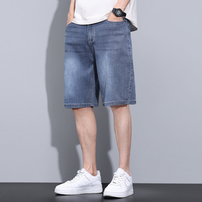 CBSUK7811-65B 夏季萊塞爾薄款冰絲牛仔五分中褲(2色)