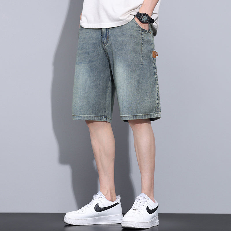 CBSUK7811-65B 夏季萊塞爾薄款冰絲牛仔五分中褲(2色)