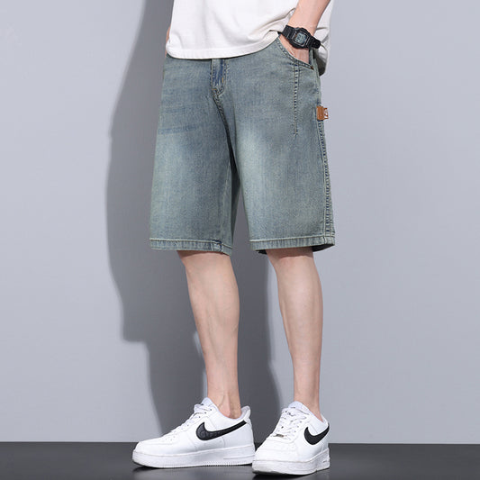 CBSUK7811-65B 夏季萊塞爾薄款冰絲牛仔五分中褲(2色)