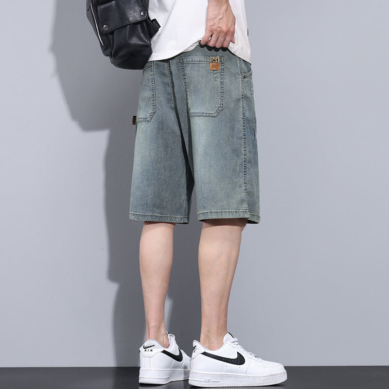 CBSUK7811-65B 夏季萊塞爾薄款冰絲牛仔五分中褲(2色)