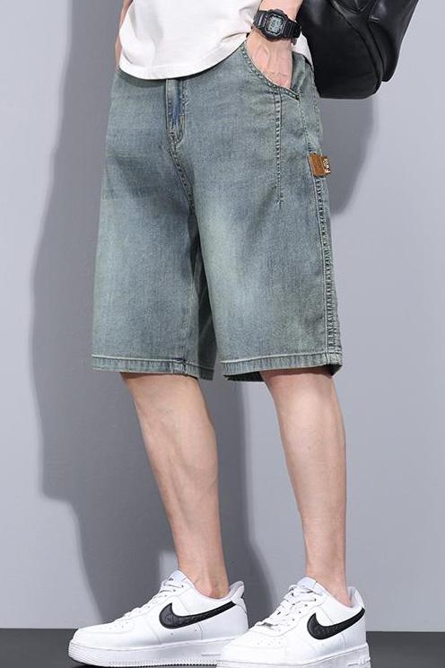 CBSUK7811-65B 夏季萊塞爾薄款冰絲牛仔五分中褲(2色)