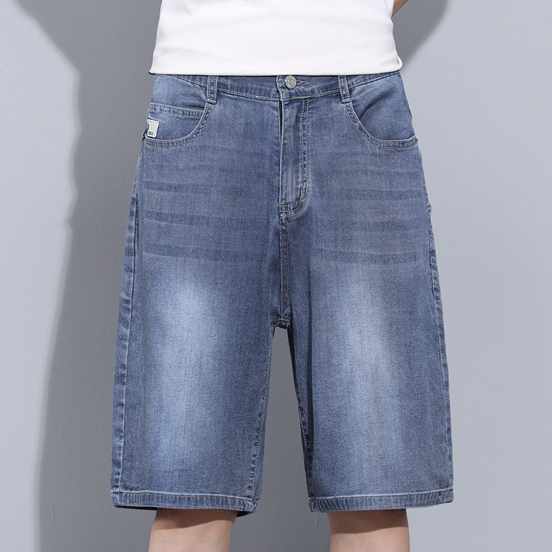 CBSUK7811-65B 夏季萊塞爾薄款冰絲牛仔五分中褲(2色)