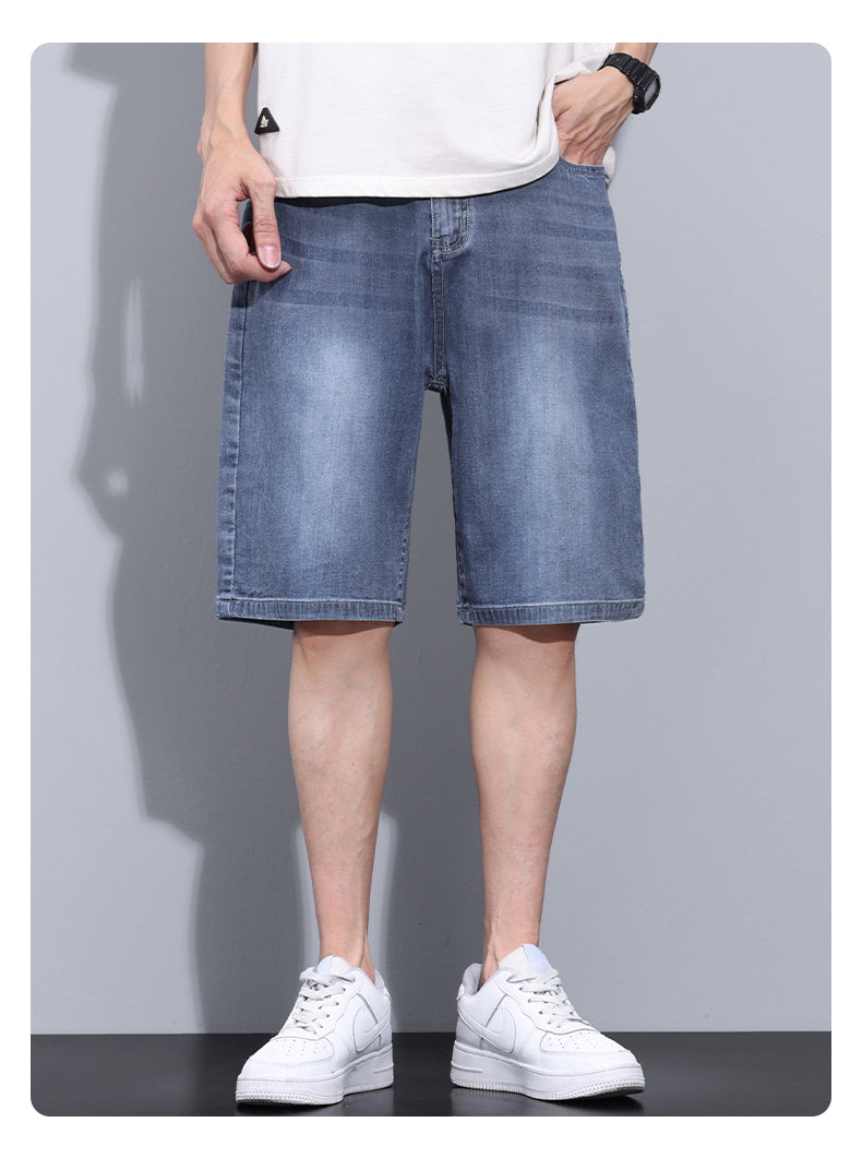 CBSUK7811-65B 夏季萊塞爾薄款冰絲牛仔五分中褲(2色)