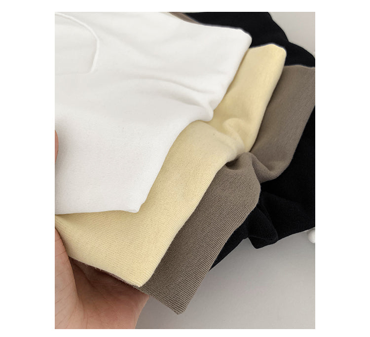 CGE240120-45B 小眾V領落肩短袖T恤(2色)