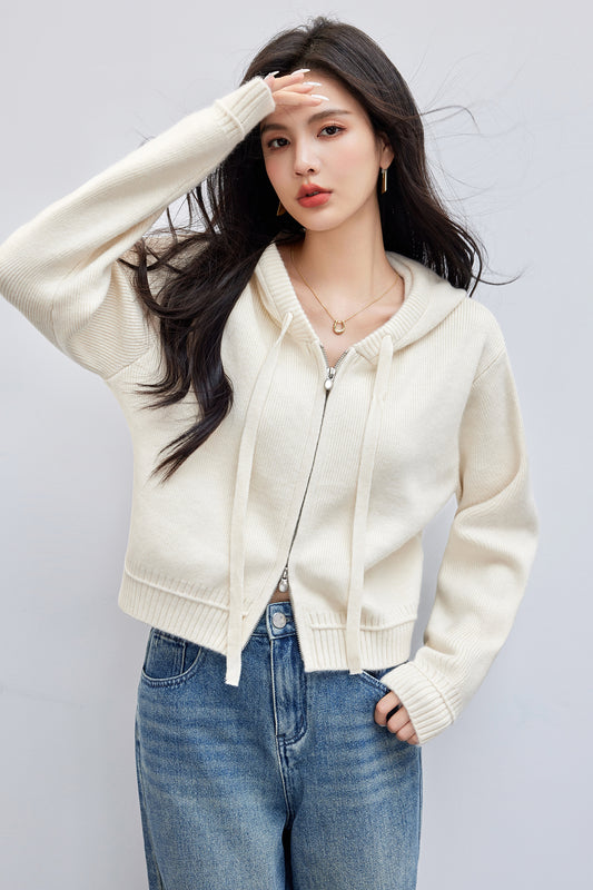 CGC0274-17B 抗起球毛秋款連帽針織外套