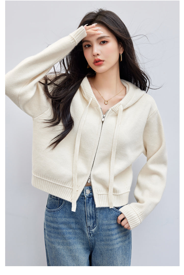 CGC0274-17B 抗起球毛秋款連帽針織外套