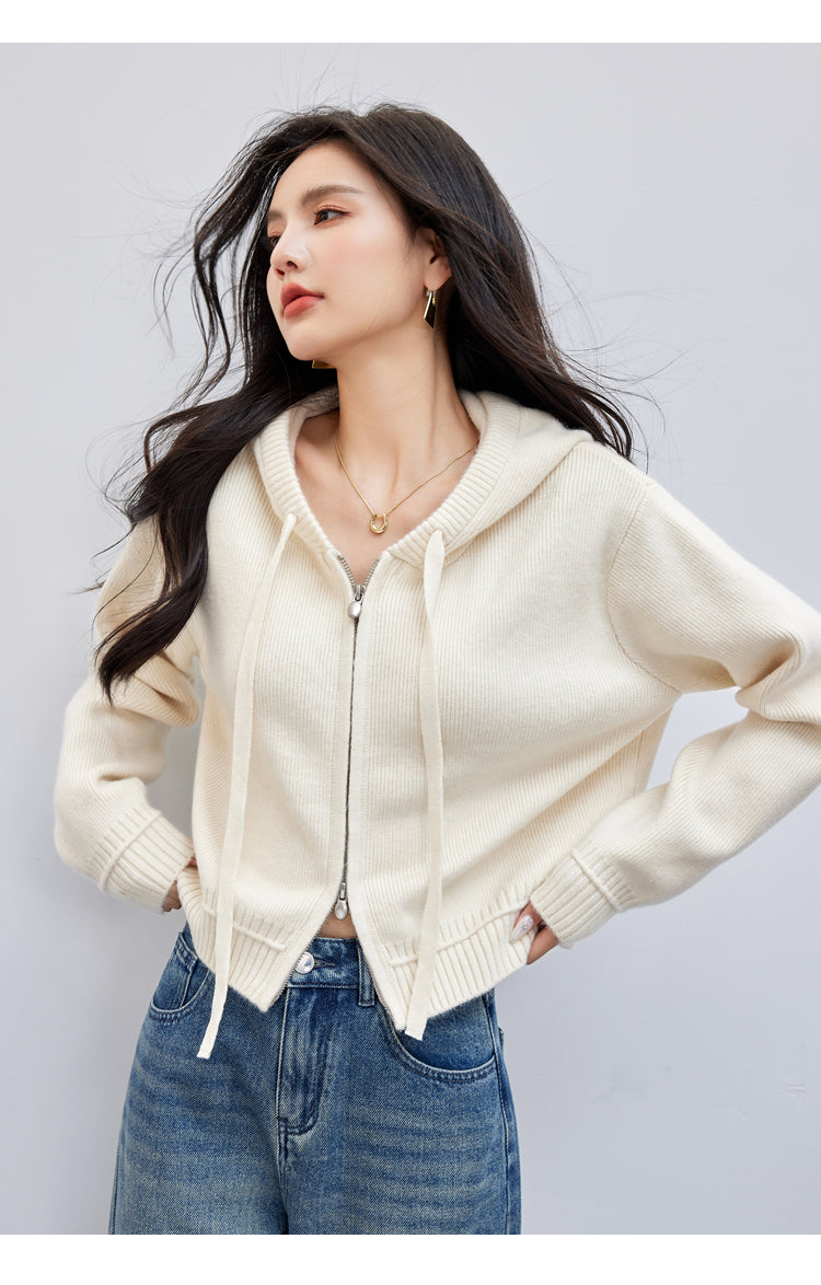 CGC0274-17B 抗起球毛秋款連帽針織外套