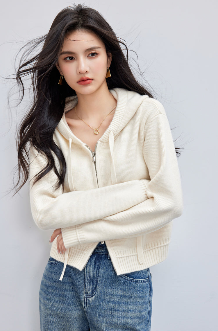 CGC0274-17B 抗起球毛秋款連帽針織外套