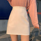 CGS131-79B 夏季基礎開叉半身裙A字裙(多色可選)