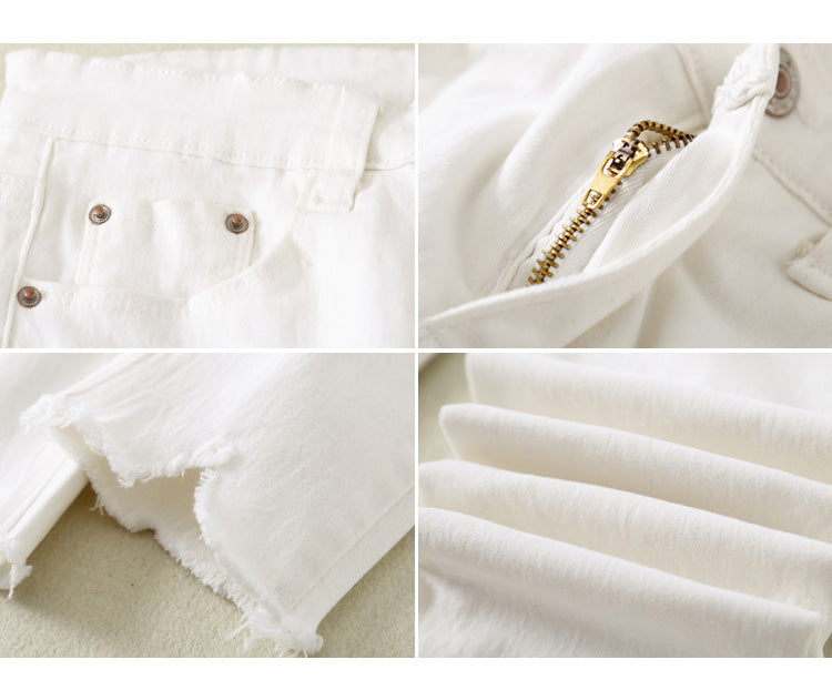 📺︎︎ CGA258-36H 膝蓋破洞九分小脚牛仔褲(2色)