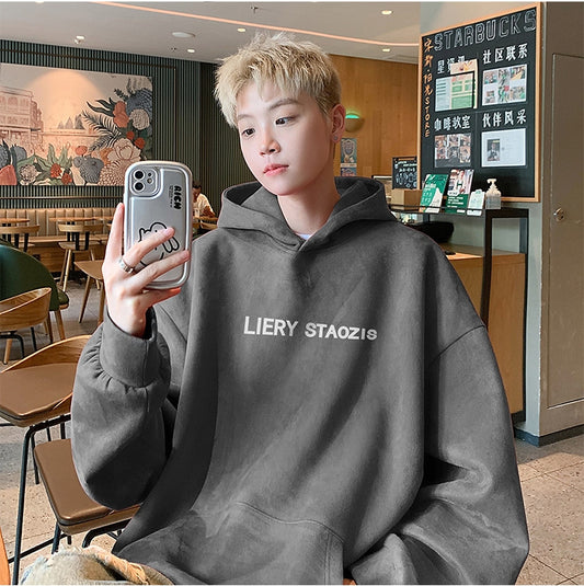 CBD6417-54B 秋冬重磅麂皮絨連帽上衣(8色)