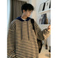 CBDD42UM-72B 條紋連帽毛衣秋冬季休閒寬鬆針織衫(2色)