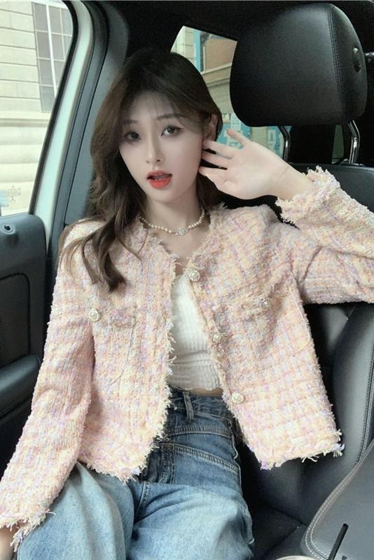 CGCK8261-1-137B 粗花呢秋冬季短款外套