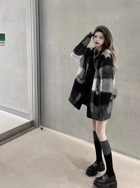 CGCNN16968-137B 軟糯秋冬寬鬆中長款針織衫