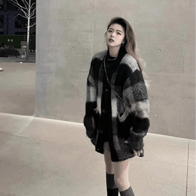 CGCNN16968-137B 軟糯秋冬寬鬆中長款針織衫