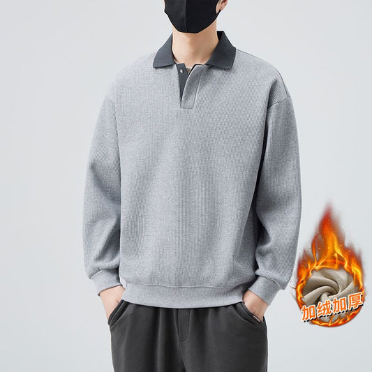 CBDD2515-1B 秋冬款重磅潮流加絨長袖高端休閒上衣(4色)