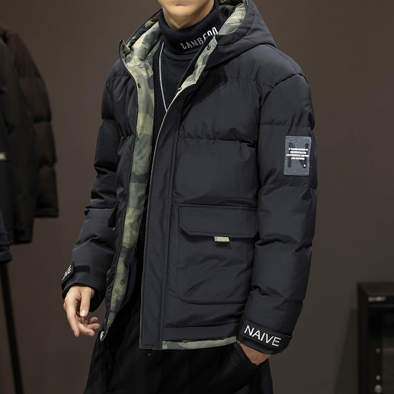 CBCQM5023-65B 冬季連帽棉衣寬鬆加厚羽絨棉服外套(3色)