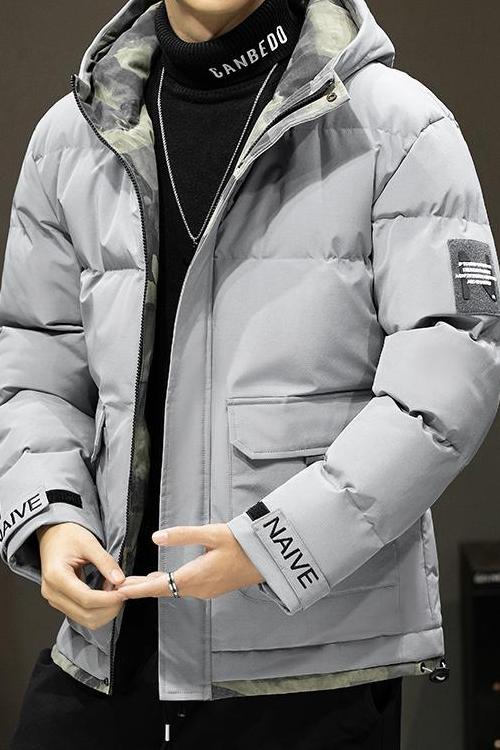 CBCQM5023-65B 冬季連帽棉衣寬鬆加厚羽絨棉服外套(3色)