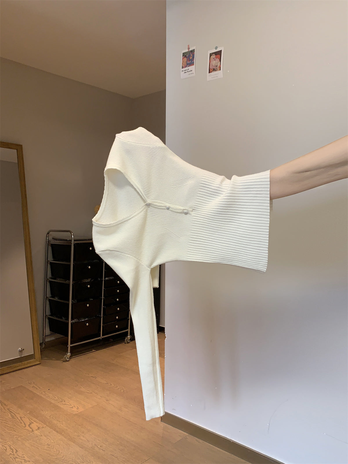 CGD7359-56B 秋冬V領安迪絨針織打底衫毛衣(5色)