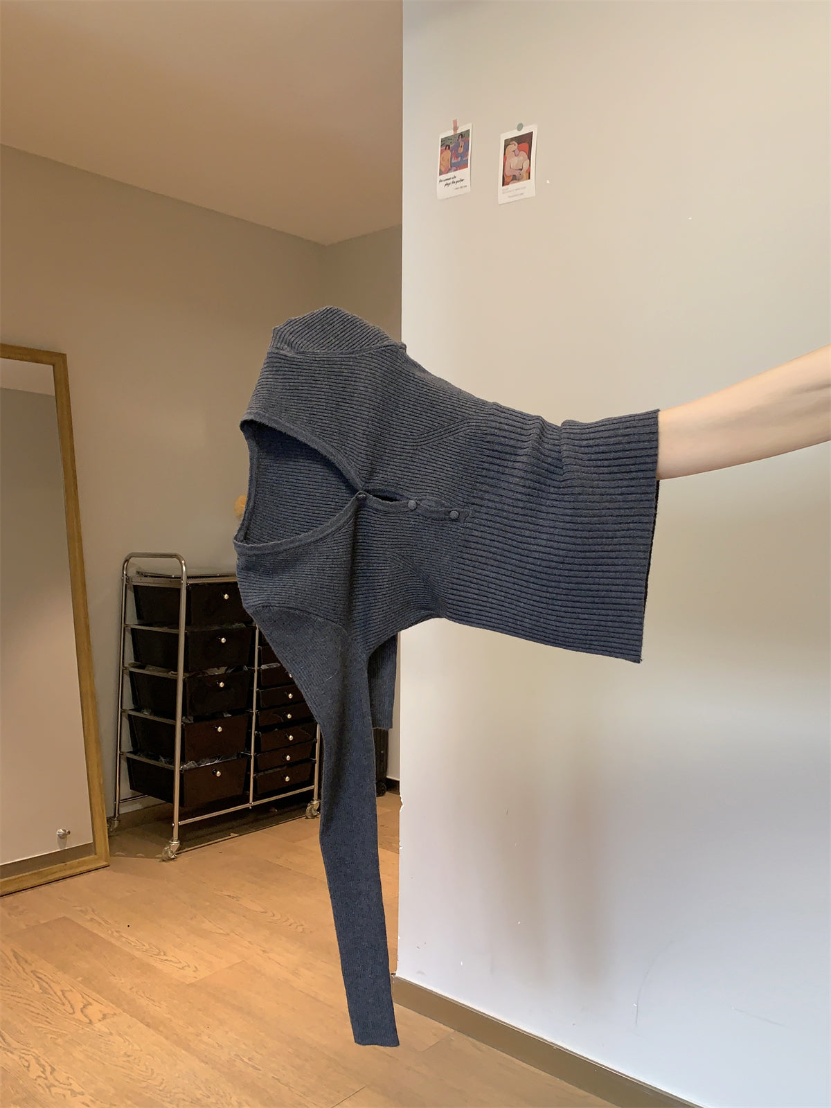 CGD7359-56B 秋冬V領安迪絨針織打底衫毛衣(5色)