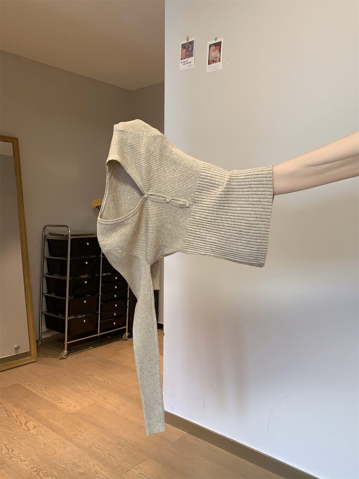 CGD7359-56B 秋冬V領安迪絨針織打底衫毛衣(5色)