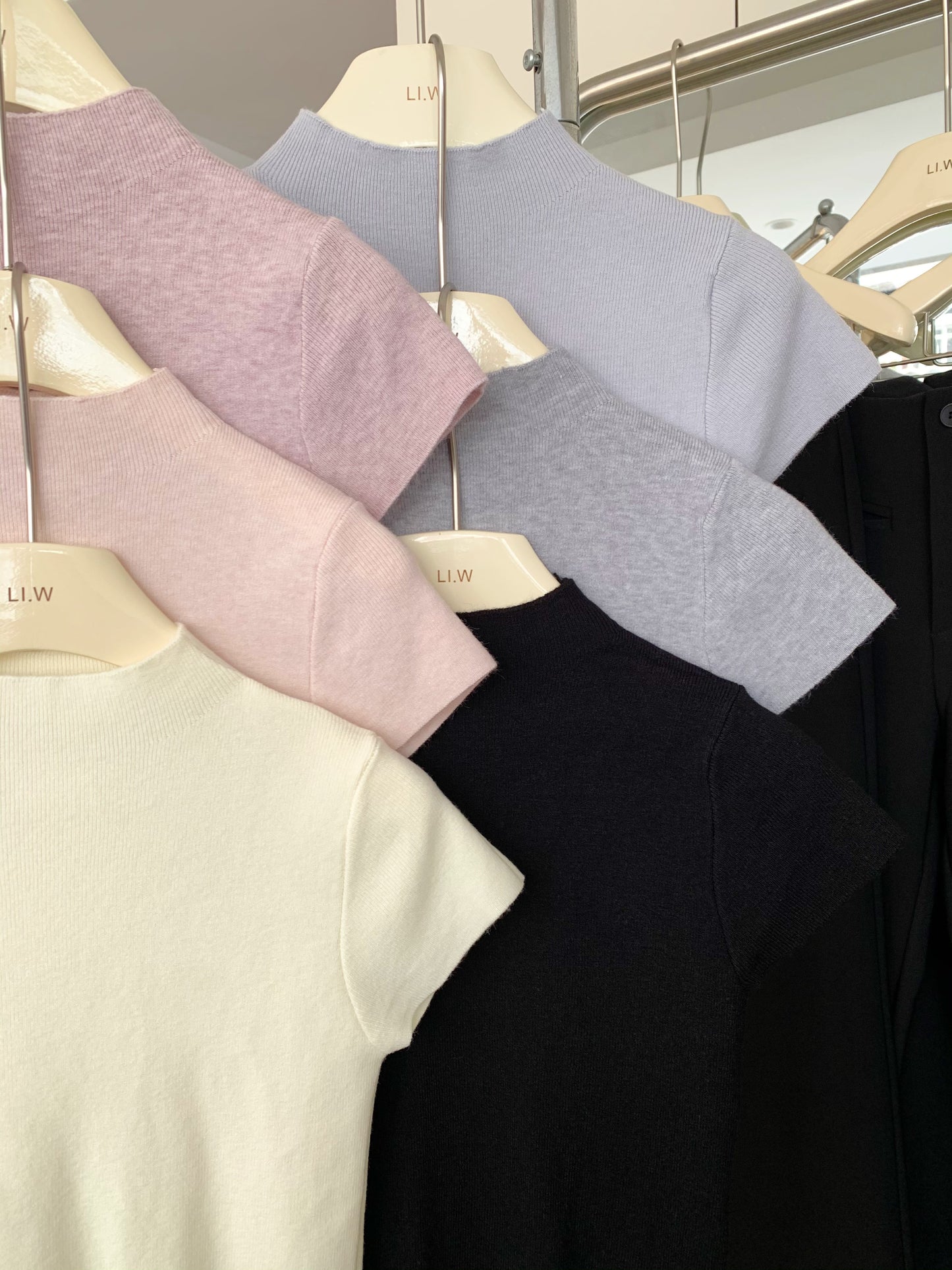 CGE5330-80B 半高領短袖T恤針織打底衫(多色可選)