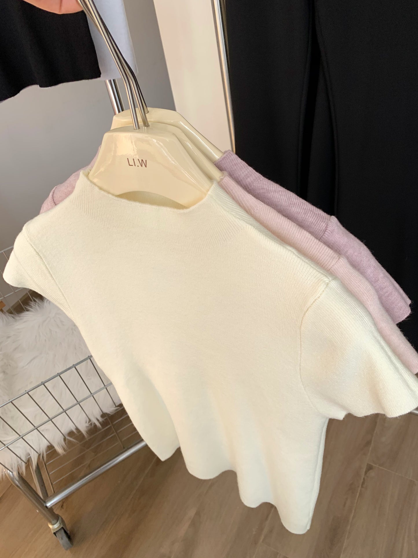 CGE5330-80B 半高領短袖T恤針織打底衫(多色可選)