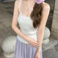 CGF26011-64B 夏季韓版甜美蝴蝶結蕾絲邊針織吊帶背心(2色)
