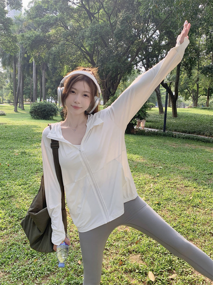 CGC0602-2B 冰絲防曬衣夏季防曬服大帽檐防紫外線薄男女外套(3色)CBC