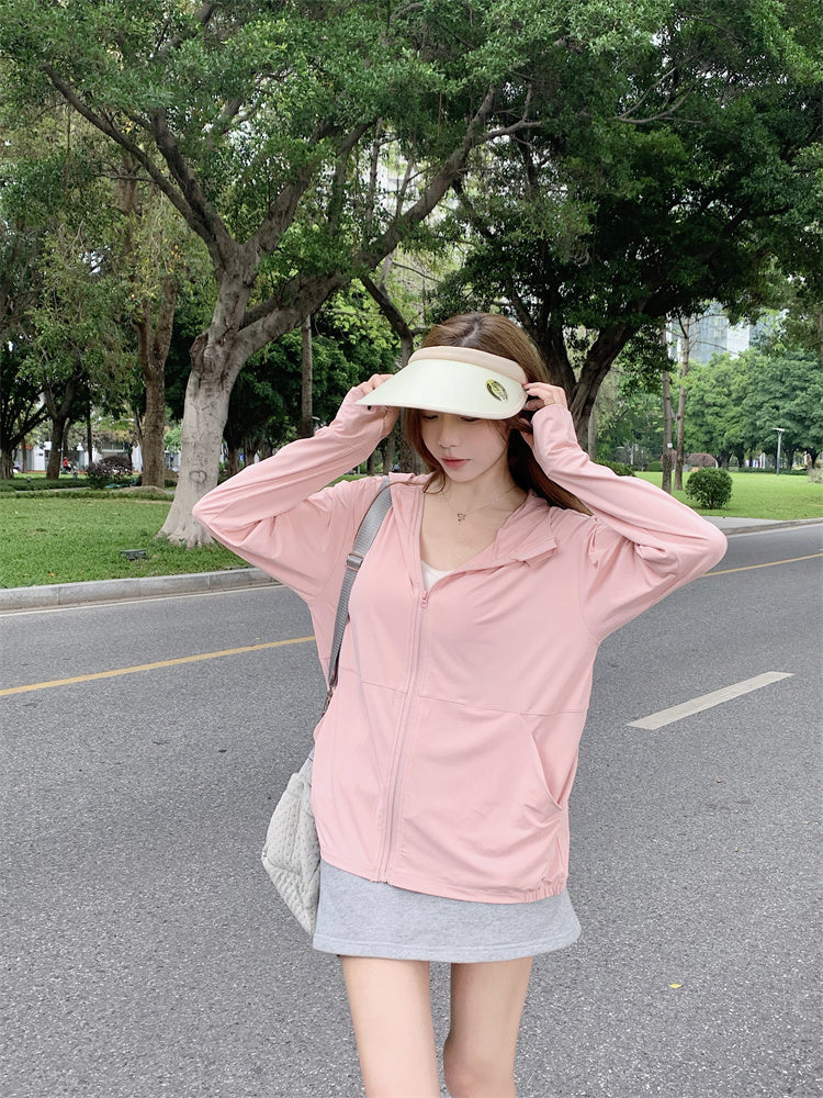 CGC0602-2B 冰絲防曬衣夏季防曬服大帽檐防紫外線薄男女外套(3色)CBC