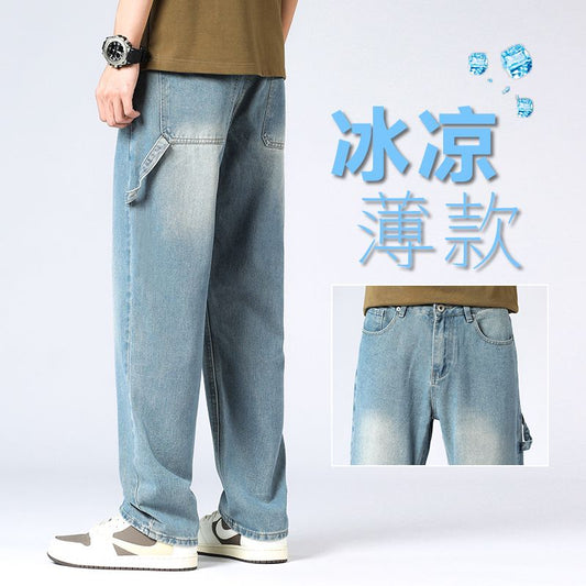CBASR-A03-103-1B 春夏牛仔褲寬鬆彈力直筒錐型褲百搭長褲(3色)