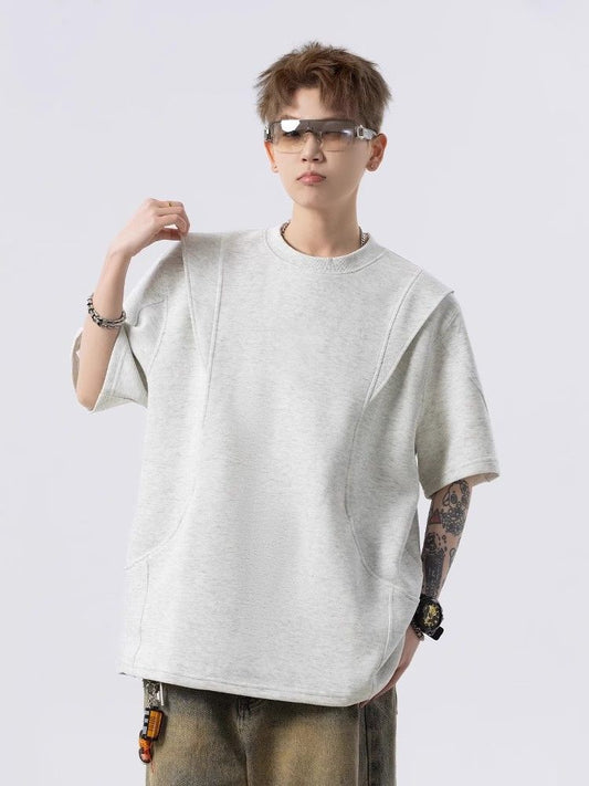 CBE7130-54B 夏季OVERSIZE半袖上衣(2色)