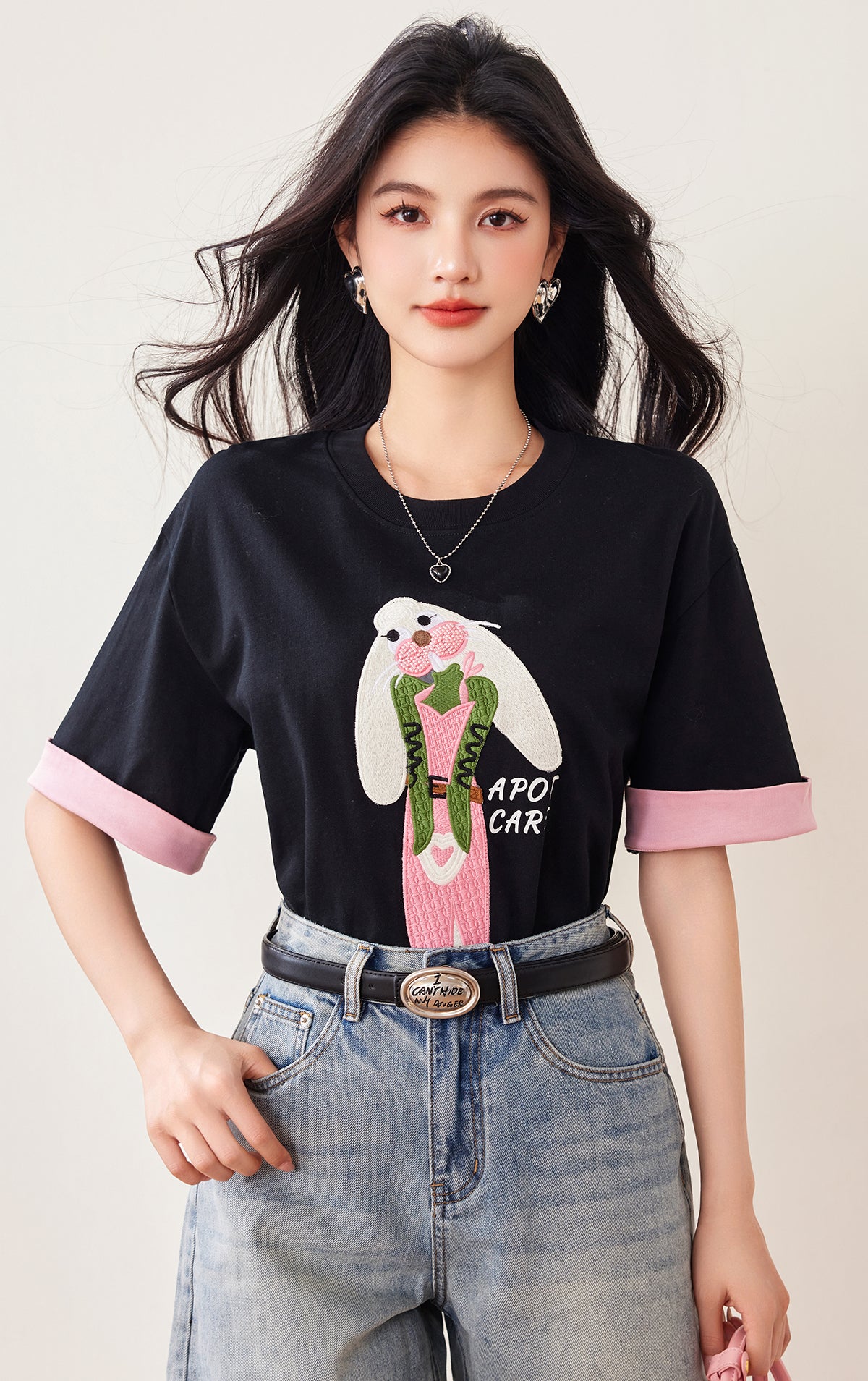 📺︎︎ CGE8054-17B 夏季卡通兔子短袖T恤