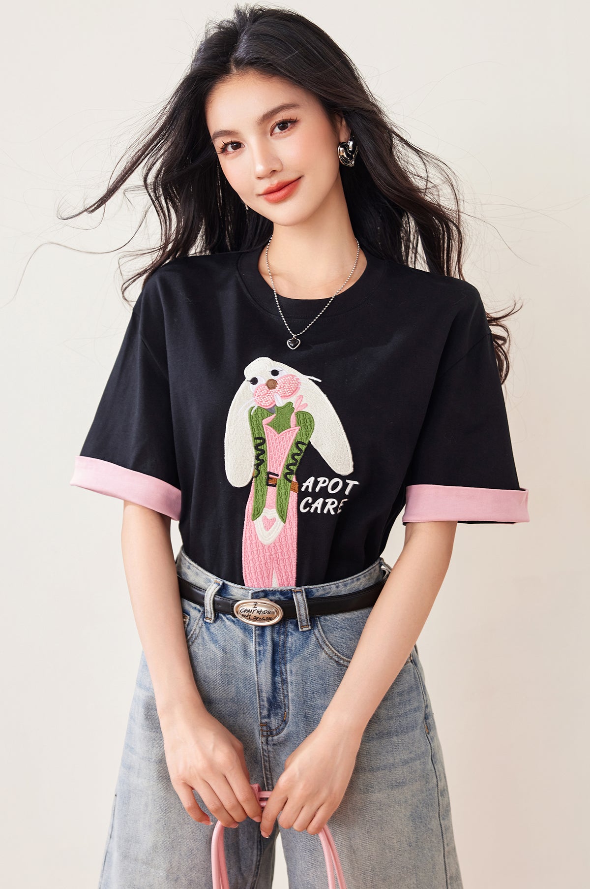 📺︎︎ CGE8054-17B 夏季卡通兔子短袖T恤