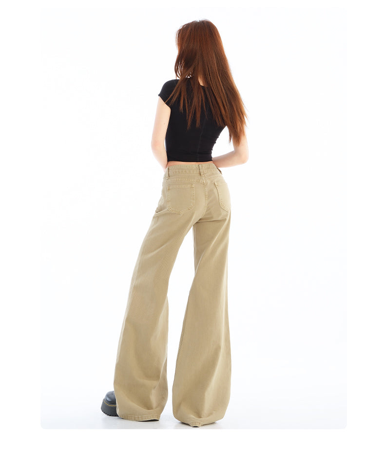 CGA55790-11B 微喇不貼腿低腰窄版牛仔褲長褲(2色.常規.加長款)