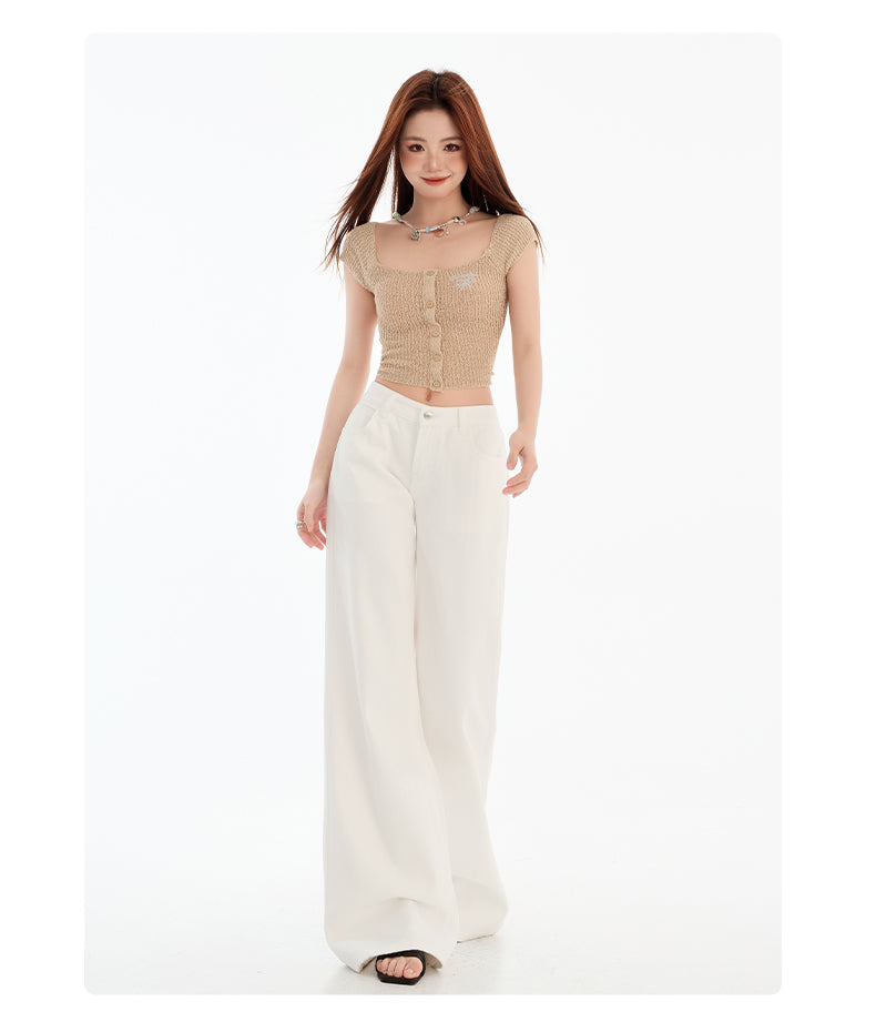 CGA55790-11B 微喇不貼腿低腰窄版牛仔褲長褲(2色.常規.加長款)