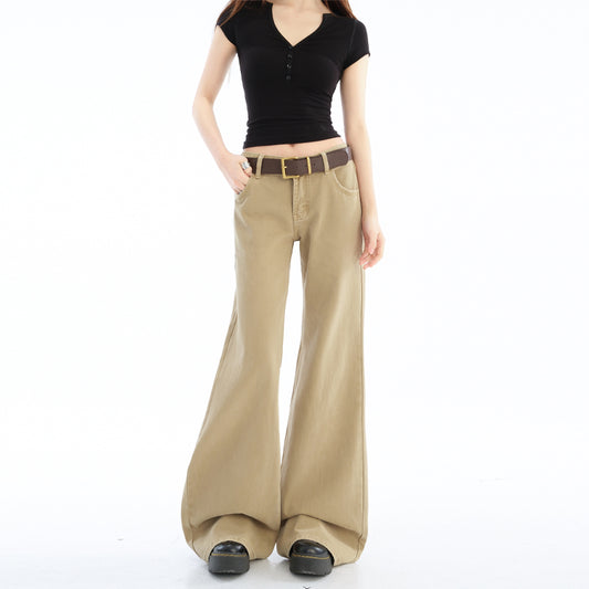 CGA55790-11B 微喇不貼腿低腰窄版牛仔褲長褲(2色.常規.加長款)