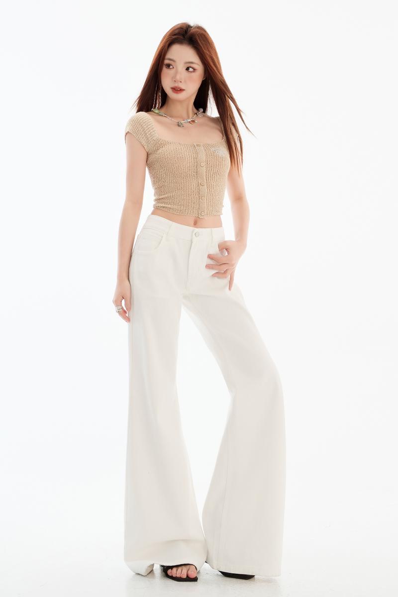 CGA55790-11B 微喇不貼腿低腰窄版牛仔褲長褲(2色.常規.加長款)