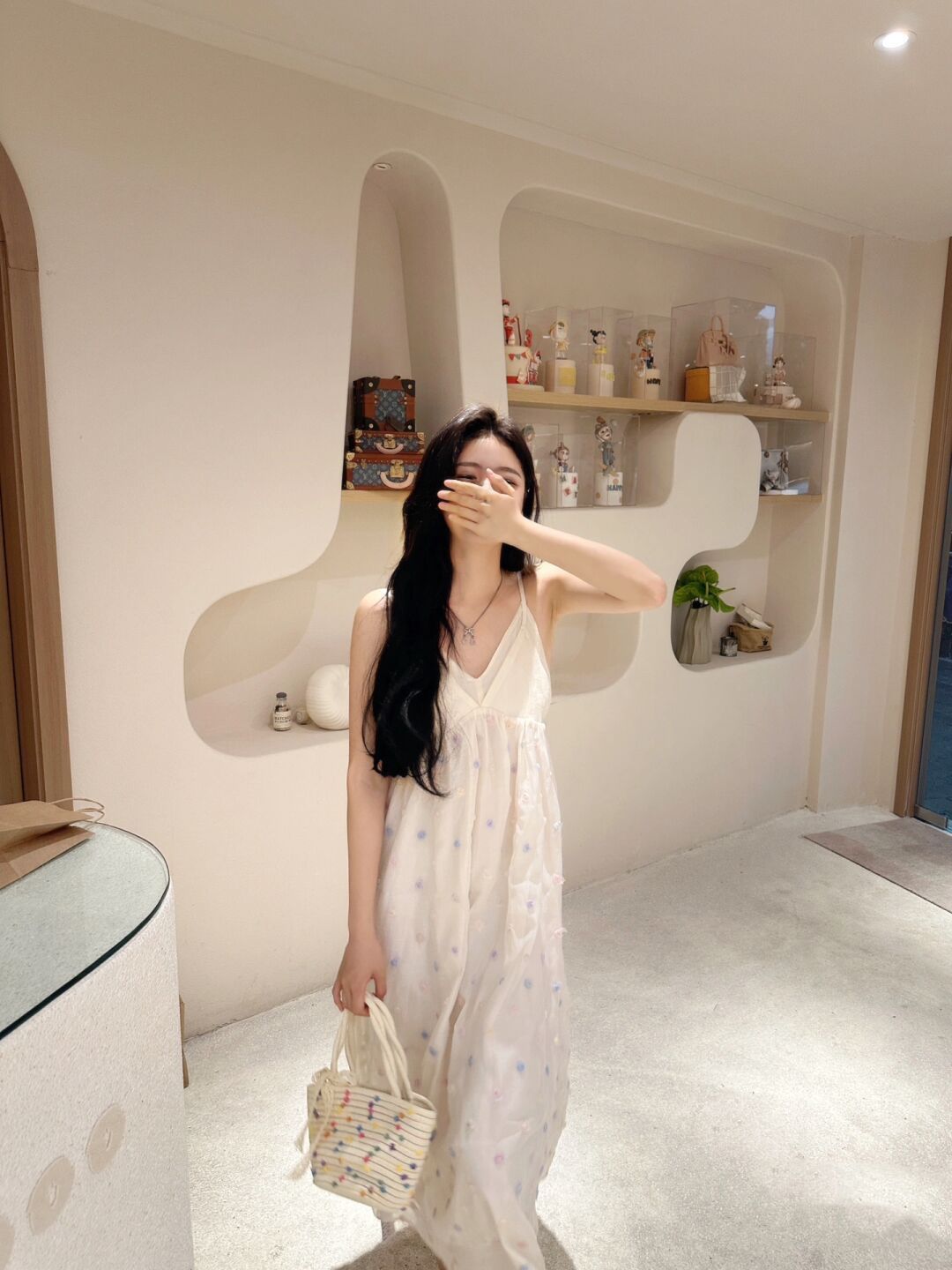 CGBBL 695-3-137B 夏季內裡雪紡吊帶長裙