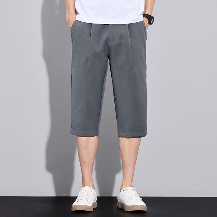 CBSBYD88-84B 夏季冰絲速乾七分褲休閒百搭寬鬆直筒7分褲(3色)