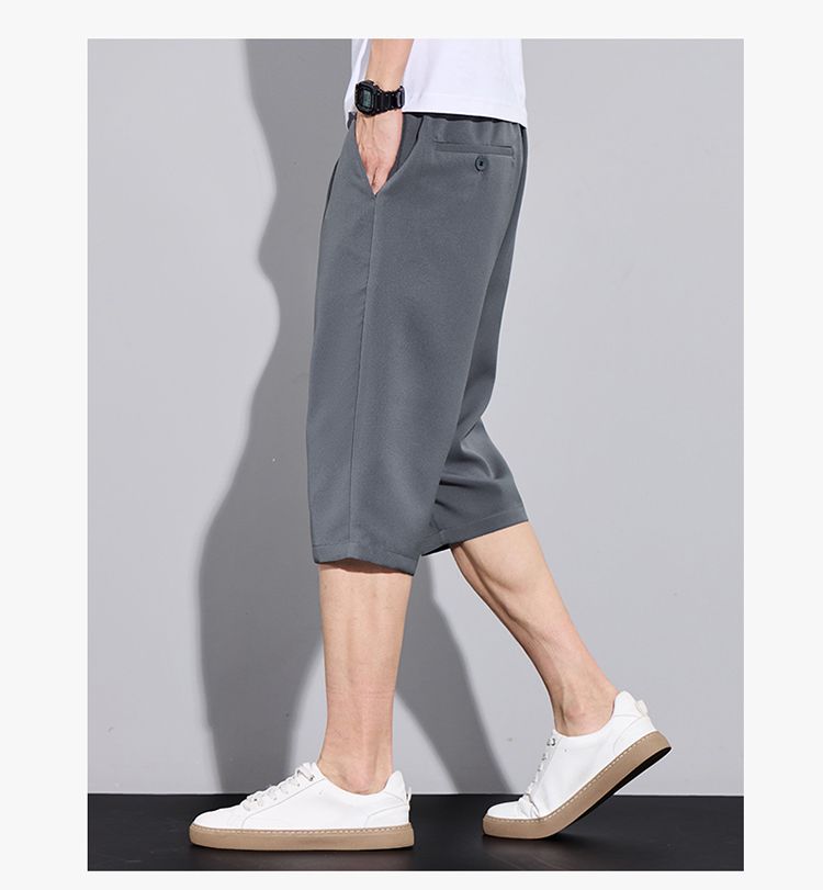 CBSBYD88-84B 夏季冰絲速乾七分褲休閒百搭寬鬆直筒7分褲(3色)