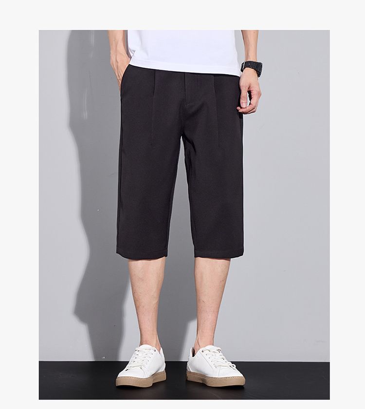 CBSBYD88-84B 夏季冰絲速乾七分褲休閒百搭寬鬆直筒7分褲(3色)
