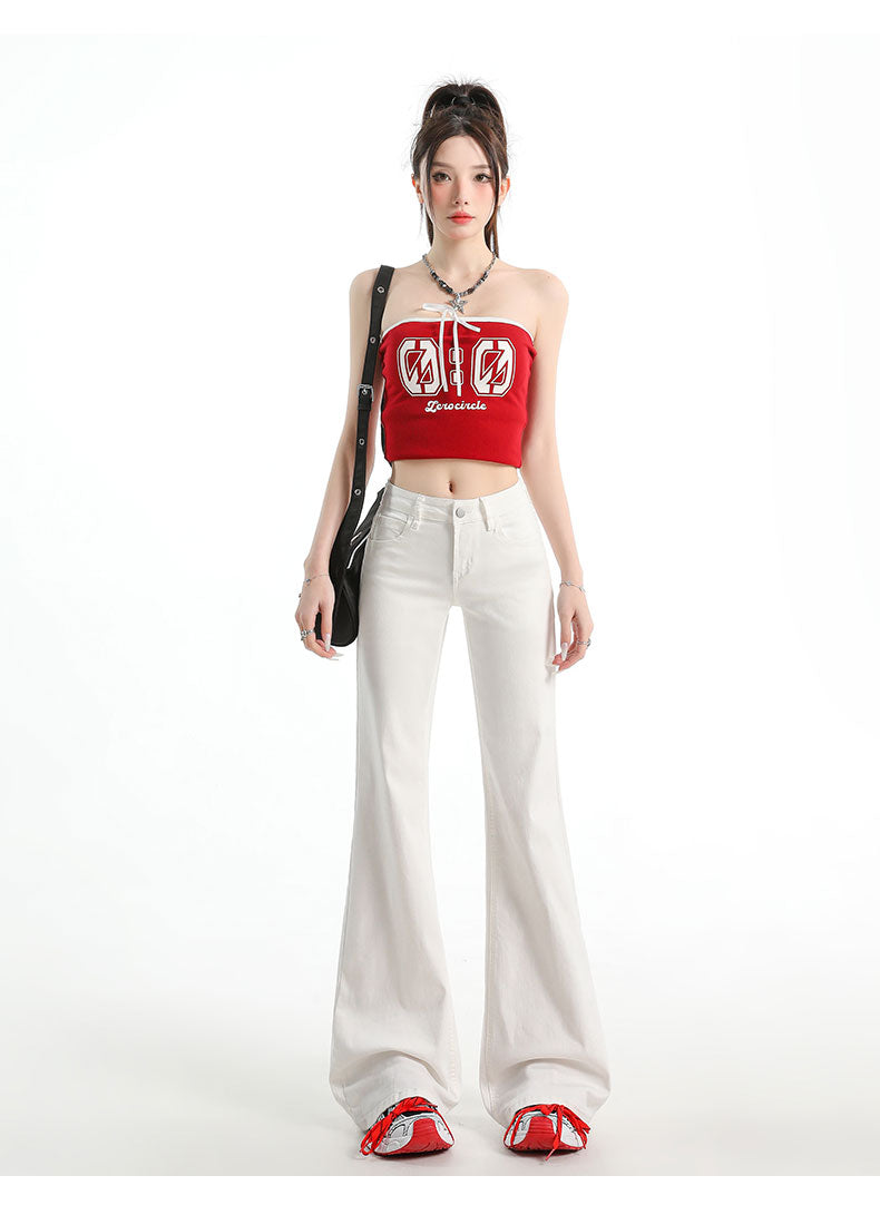 CGA071123-11B 春夏季低腰寬鬆微喇牛仔褲(3色.常規.加長款)