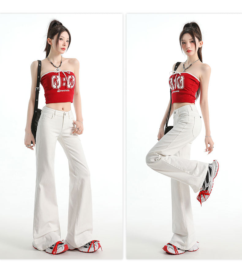 CGA071123-11B 春夏季低腰寬鬆微喇牛仔褲(3色.常規.加長款)