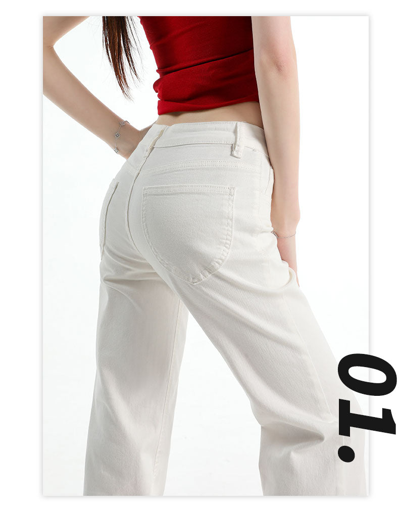 CGA071123-11B 春夏季低腰寬鬆微喇牛仔褲(3色.常規.加長款)