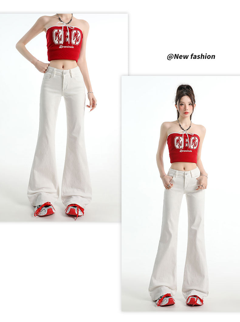 CGA071123-11B 春夏季低腰寬鬆微喇牛仔褲(3色.常規.加長款)