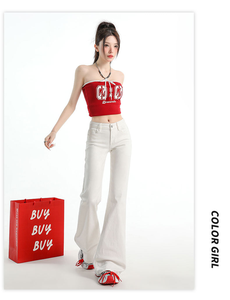 CGA071123-11B 春夏季低腰寬鬆微喇牛仔褲(3色.常規.加長款)